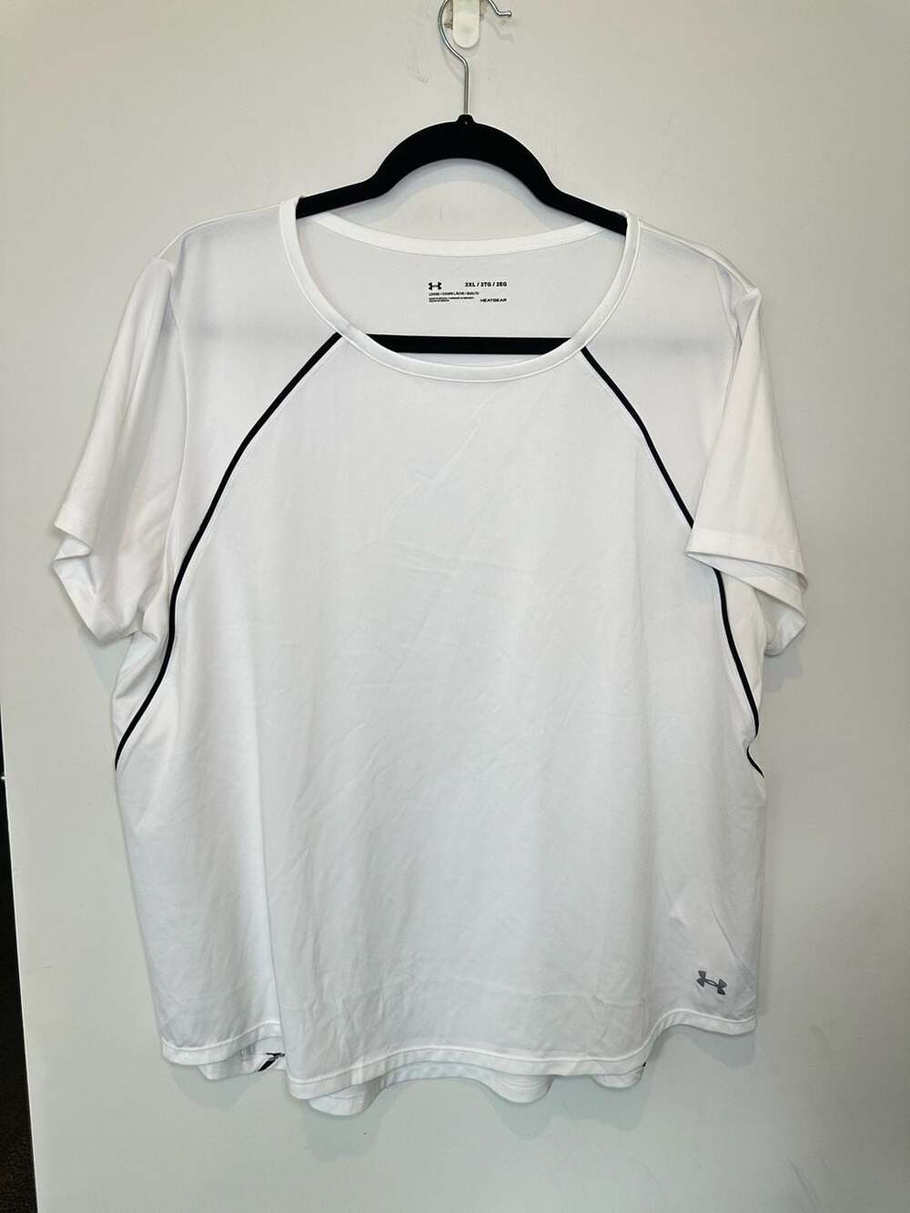 Under Armour HeatGear Athletic T-Shirt Size 2XL White Loose